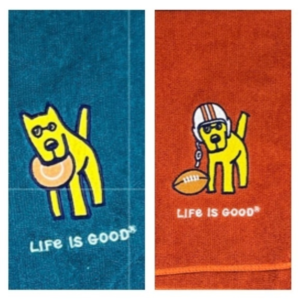 Life is good - ‘Football Frisbee bundle’ drying towels. NWT. Firm!
